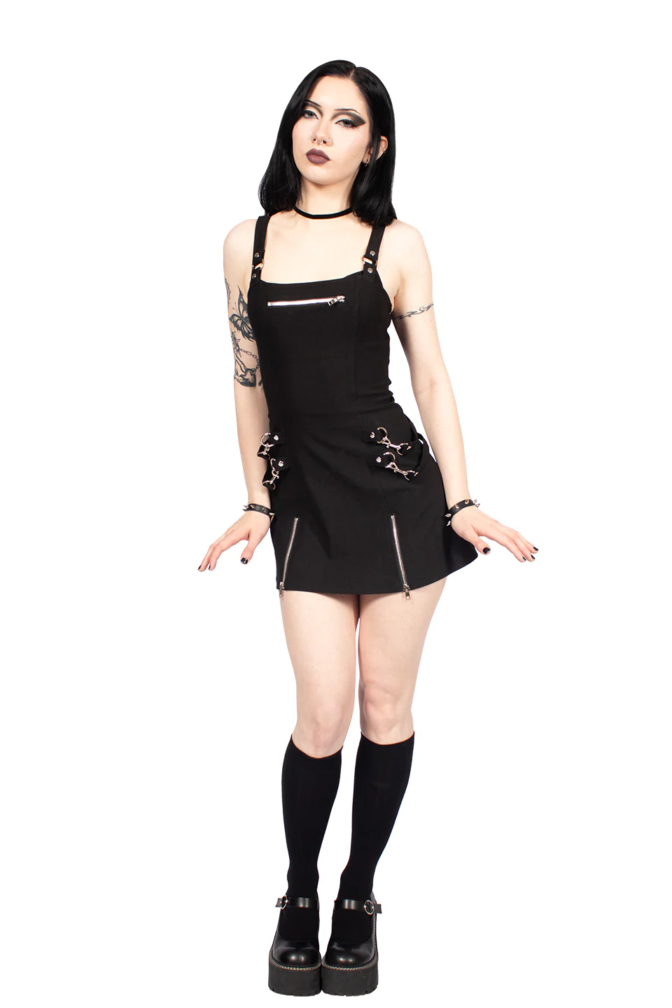 Gangsta Pranksta Annette Dress Solid Black