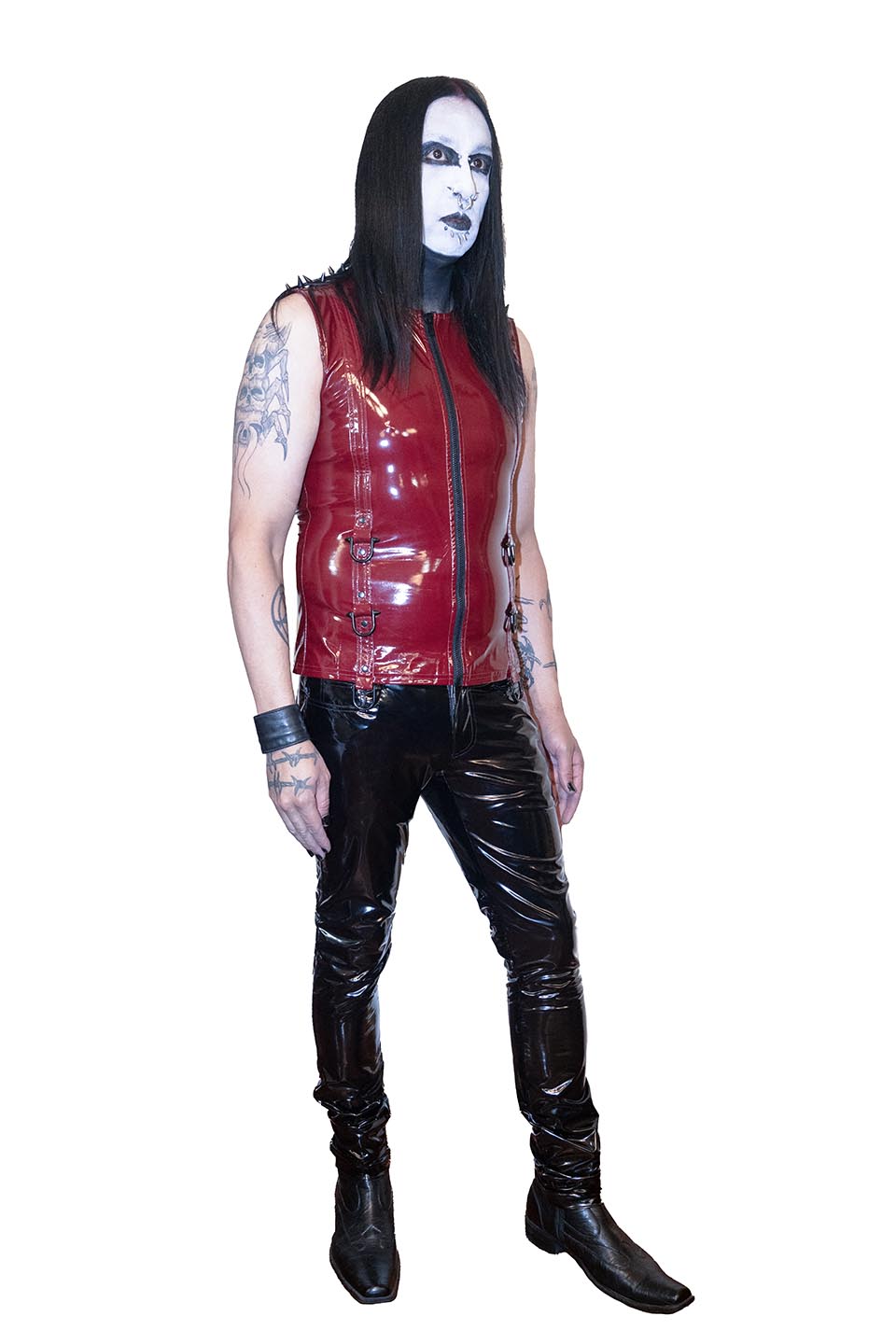 Skinny PVC Vinyl Stretch Jeans - Image 4