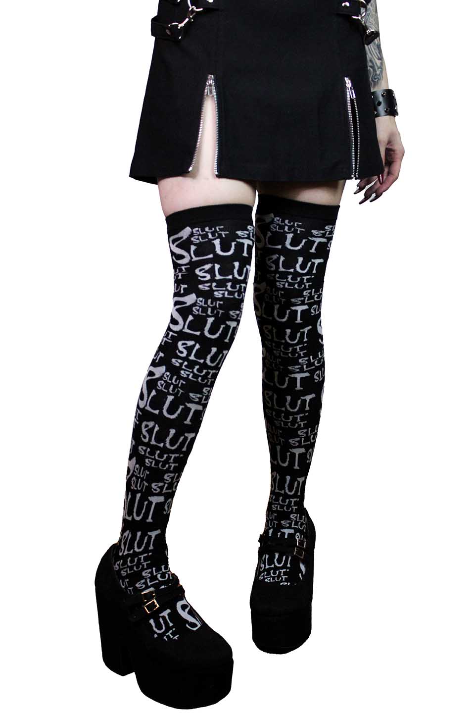 Slut Thigh High Socks
