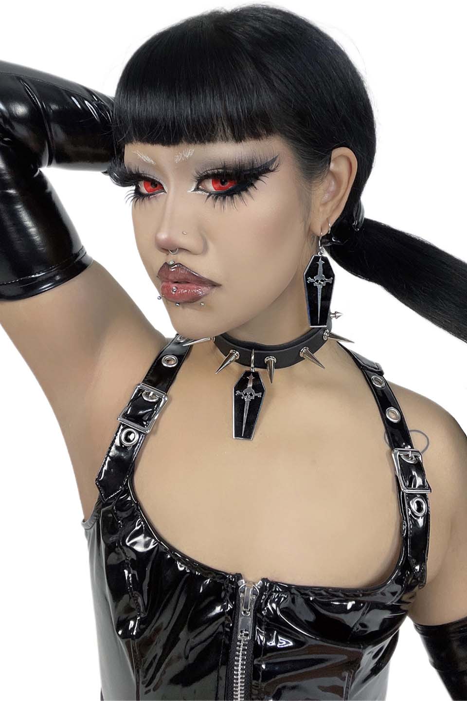 Spiked Choker with Coffin Dagger Pendant - Image 7